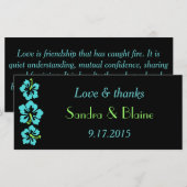 ウェディングセット - トロピカル - ハイビスカス ブルー (正面/裏面)