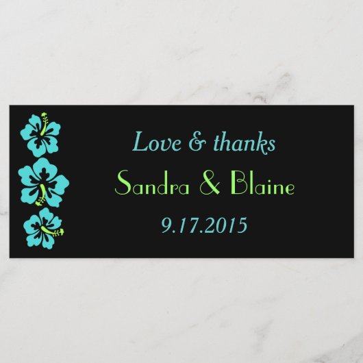 ウェディングセット - トロピカル - ハイビスカス ブルー (正面)