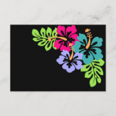 ウェディングセット - ハイビスカス青い花 出欠カード (裏面)