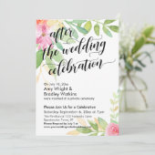 ウェディングセレブレーションのあとの水彩の花 招待状 (スタンド正面)