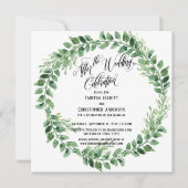 ウェディングセレブレーション後のグリーン受付のみ 招待状 (正面)