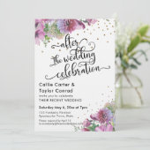 ウェディングセレブレーション後のワイルドフラワーのコンフェッティ 招待状 (スタンド正面)