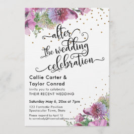 ウェディングセレブレーション後のワイルドフラワーのコンフェッティ 招待状