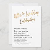 ウェディングセレブレーション ゴールド レセプション 招待状 (正面)