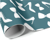 ウェディングセレモニー ハイヒールとネクタイ シームレス ラッピングペーパー (ロールコーナー)