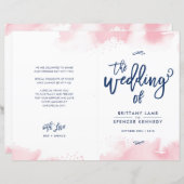 ウェディングセレモニー ハンドレタード ピンク ウォーターカラー (正面/裏面)