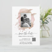 *〜* ウェディングセーブザデート ウェブサイト QRコード 写真 AR6 招待状 (スタンド正面)