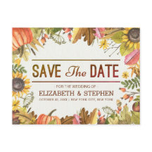 ウェディングセーブ日付秋の紅葉カボチャA