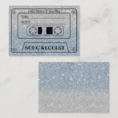 ウェディングソングリクエスト ダスティーブルーグリッター挿入 エンクロージャーカード (正面/裏面)
