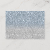 ウェディングソングリクエスト ダスティーブルー グリッター 挿入ページ エンクロージャーカード (裏面)