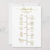 ウェディングタイムライン 招待状 - アイコン ウェディング ウェルカム (正面)