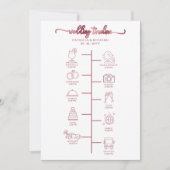 ウェディングタイムライン 招待状 - アイコン ウェディング ウェルカム (正面)