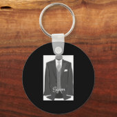 ウェディングタキシード 新郎 キーリング 新郎小物 (正面)