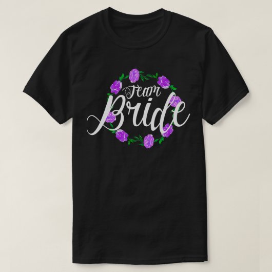 ウェディングチームの花嫁が着るバチェラーのドレス Tシャツ (デザイン正面)