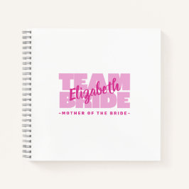 ウェディングチーム 花嫁の母 レトロピンク ノートブック