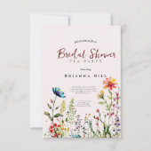 ウェディングティーパーティーの招待状 ワイルドフラワー 招待状 (正面)