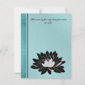 ウェディングティールブラシメタル、ブラックフローラ セーブザデート (裏面)