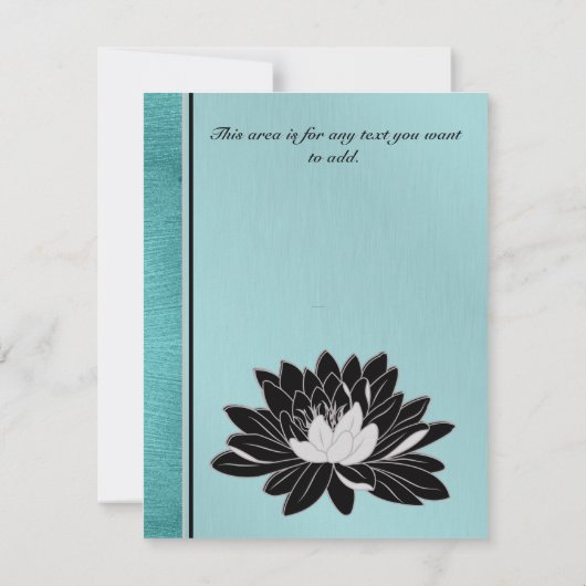 ウェディングティールブラシメタル、ブラックフローラ セーブザデート (裏面)