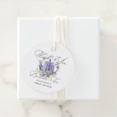 ウェディングティー パープル ティーポット ブライダルシャワー フェイバータグ (インサイチュ)