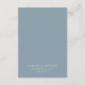 ウェディングディテール カリグラフィー スクリプト ダスティーブルー エンクロージャーカード (裏面)