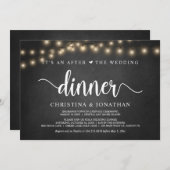 ウェディングディナー後のお祝いの案内 招待状 (正面/裏面)