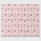 ウェディングデイのシャンパングラス ライトピンク シームレス ラッピングペーパー (フラット)