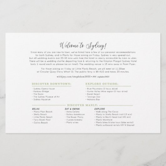 ウェディングデイウェルカムマップカードAUS - for STEPH (裏面)