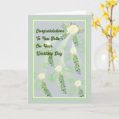 ウェディングデイカード(バラ付) カード (黄色い花)