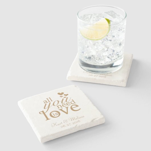 ウェディングデイコースター ストーンコースター (横)