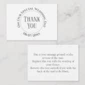 ウェディングデイサンキューノートカード ノートカード (正面/裏面)