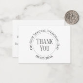 ウェディングデイサンキューノートカード ノートカード (正面/裏面インサイチュ)