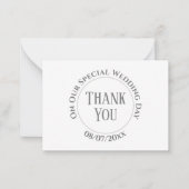 ウェディングデイサンキューノートカード ノートカード (正面)