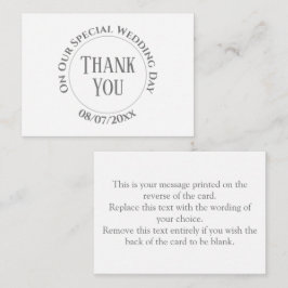 ウェディングデイサンキューノートカード ノートカード