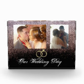 ウェディングデイシックフェイクグリッターダブル フォトブロック (正面)