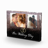 ウェディングデイシックフェイクグリッターダブル フォトブロック (右)
