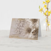 ウェディングデイジーの花束 カード (黄色い花)