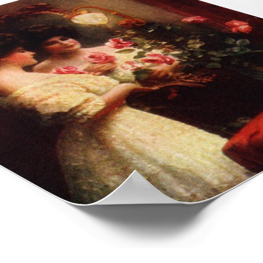 ウェディングデイビクトリアンレディーアートプリント ポスター (角)