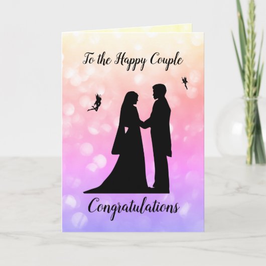 ウェディングデイフェアリースパークルデザイン カード (正面)