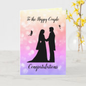 ウェディングデイフェアリースパークルデザイン カード (黄色い花)