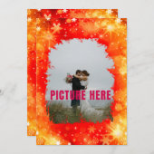 ウェディングデイブライトカラフルカスタム写真 招待状 (正面/裏面)