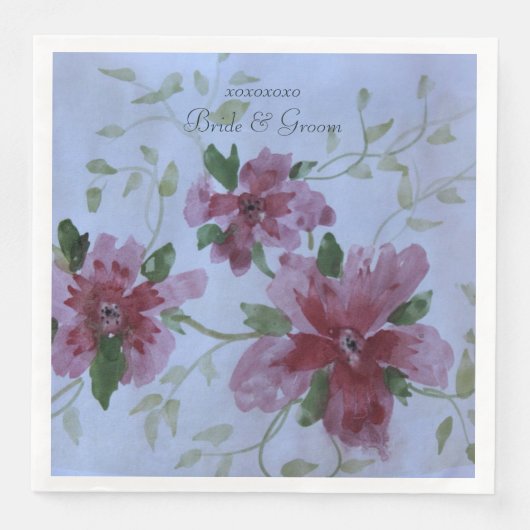 ウェディングデイ紙ナプキンズインブルゴーニュ (正面)