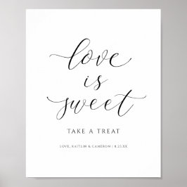ウェディングデザートサイン Love is Sweet キャンディビュッフェ ポスター