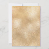 ウェディングデスティネーション ゴールド ワールドマップ フローラル インビテーション (裏面)