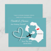 ウェディングデスティネーション サントリーニ  Save The Date セーブザデート (正面/裏面)