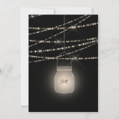 ウェディングデスティネーション ワールドマップ ライトジャーとハート 招待状 (裏面)