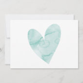 ウェディングデスティネーション 水彩 世界地図 ハート 招待状 (裏面)