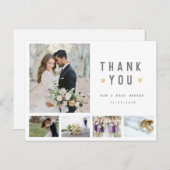 ウェディングデーカスタムフォトコラージュサンキューカード ポストカード (正面/裏面)