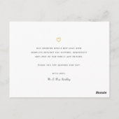 ウェディングデーカスタムフォトコラージュサンキューカード ポストカード (裏面)