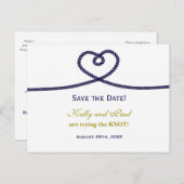 ウェディングデートのハートロープポストカード 結婚しよう 案内ポストカード (正面/裏面)