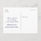 ウェディングデートのハートロープポストカード 結婚しよう 案内ポストカード (裏面)